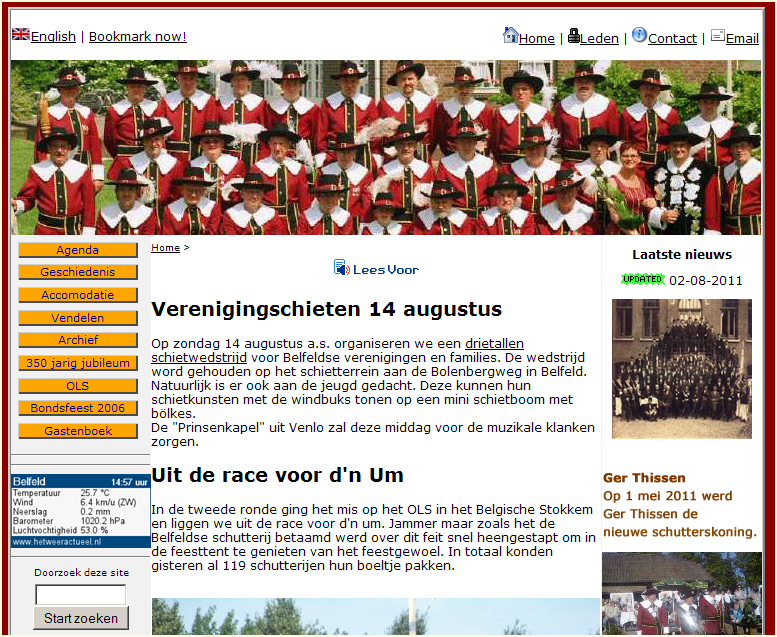 Oude website